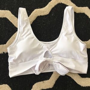 White bathing suit top